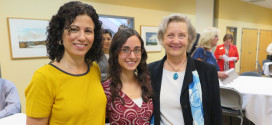 Alyssa Stubbs & mother Phoebe (George) Stubbs '85 with Dr. Ruth O'Keefe