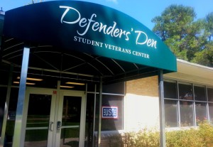 The Defenders' Den student veterans center in the Founders Building.