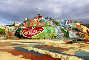  Salvation Mountain, covered in religious graffiti, is one of the few signs of life in the area around California's Salton Sea. All photos by JU Prof. Dennis Stouse
