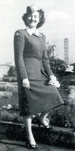 Fran pictured on top of the Imperial Hotel in Tokyo during her tenure as part of General MacArthur's staff.