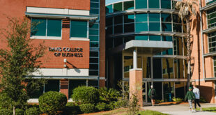 Exterior photo of Davis College of Business