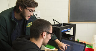 Two engineering students working
